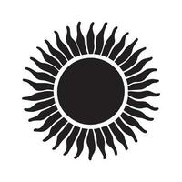 Sonne Silhouette Logo isoliert auf Weiß Hintergrund vektor