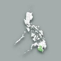 soccsksargen Region Ort innerhalb Philippinen Karte vektor