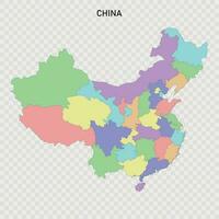isoliert farbig Karte von China vektor