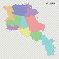 isoliert farbig Karte von Armenien vektor