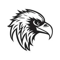 Adler Kopf schwarz und Weiß Vektor Symbol
