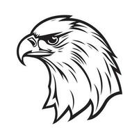 Adler Kopf schwarz und Weiß Vektor Symbol