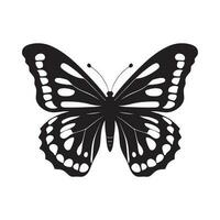 Silhouette von Schmetterling. einfarbig Vektor Illustration