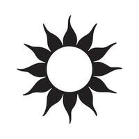 Sonne Silhouette Logo isoliert auf Weiß Hintergrund vektor