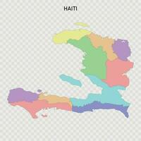 isoliert farbig Karte von Haiti mit Grenzen vektor