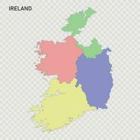 isolerat färgad Karta av irland vektor