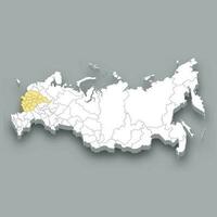 central område plats inom ryssland Karta vektor
