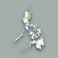 cagayan Senke Region Ort innerhalb Philippinen Karte vektor