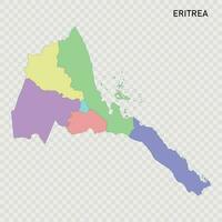 isoliert farbig Karte von eritrea vektor