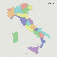 isolerat färgad Karta av Italien vektor