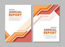 platt geometrisk årlig Rapportera företag omslag samling vektor
