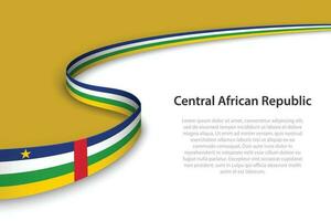 Vinka flagga av central afrikansk republik med copy bakgrund. vektor
