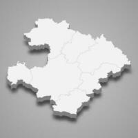 3d isometrisch Karte von Razgrad ist ein Provinz von Bulgarien vektor