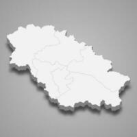 3d isometrisch Karte von pernik ist ein Provinz von Bulgarien vektor