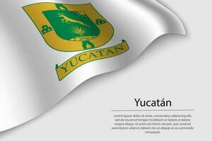 winken Flagge von Yucatan vektor