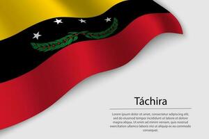 wavig flagga tachira vektor