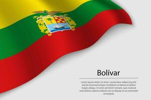 winken Flagge von Bolivar vektor