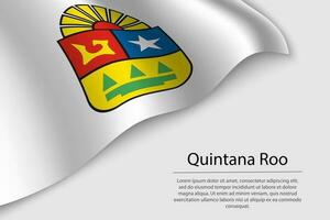 viftande flagga av quintana roo vektor