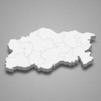 3d isometrisch Karte von Pleven ist ein Provinz von Bulgarien vektor