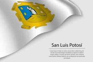 viftande flagga av san luis potosi vektor