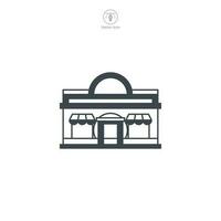 Restaurant Symbol Vektor Anzeigen ein stilisiert Essen Einrichtung, symbolisieren Essen, Küche, Gastfreundschaft, Service, Essen, und Gastronomie