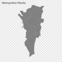 Manila hoch Qualität Karte von Region von Philippinen vektor