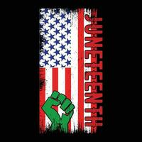 19. Juni USA Flagge Design vektor