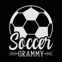 Fußball Grammy T-Shirt Designs vektor