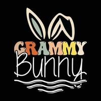 Grammy Hase T-Shirt Designs vektor