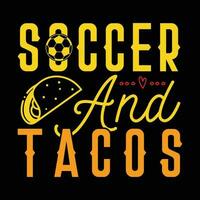 Fußball und Tacos vektor