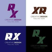 rx Unternehmen oder Marke Identität modern minimalistisch Logo Design Vektor Illustration.