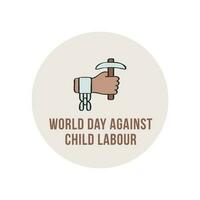 Ende Ausbeutung, ermächtigen Futures Welt Tag gegen Kind Arbeit vektor