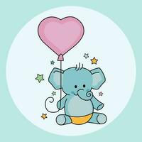 süß wenig Elefant Vektor Design zum Baby Produkte