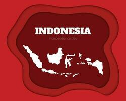 indonesien oberoende dag papper stil vektor