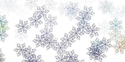 ljus flerfärgad vektor doodle mönster med blommor