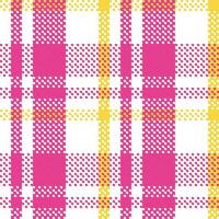 tartan sömlös mönster. abstrakt kolla upp pläd mönster traditionell skott vävd tyg. skogsarbetare skjorta flanell textil. mönster bricka swatch ingår. vektor