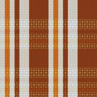 skott tartan pläd sömlös mönster, gingham mönster. traditionell skott vävd tyg. skogsarbetare skjorta flanell textil. mönster bricka swatch ingår. vektor