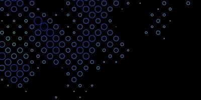 mörkblå vektor bakgrund med prickar illustration med uppsättning lysande färgglada abstrakta sfärer mönster för tapeter gardiner