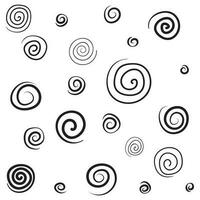 handgezeichneter Doodle-Spirale-Illustrationsvektor vektor