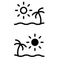 Urlaub Vektor Symbol Satz. Meer Illustration Zeichen Sammlung. Entspannung Symbol oder Logo.