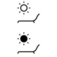 Semester vektor ikon uppsättning. hav illustration tecken samling. avslappning symbol eller logotyp.