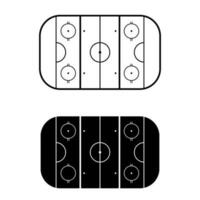 Eishockey Vektor Symbol Satz. Sport Illustration Zeichen Sammlung. Sport Ausrüstung Symbol oder Logo.