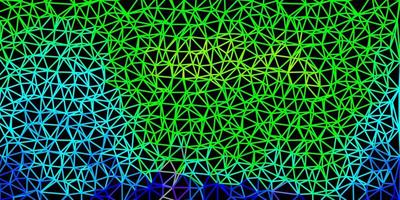 dunkelgrüner vektordreieck mosaikhintergrund vektor