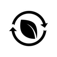 återvinna vektor ikon. ekologi illustration tecken. återvinning symbol. eco logotyp.