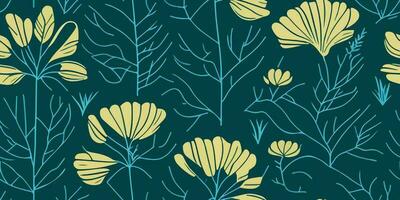 Muster von Ruhe, Eintauchen im das heiter Schönheit von Ringelblume Designs vektor