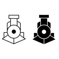 Zug Vektor Symbol Satz. Straßenbahn Illustration Zeichen Sammlung. Öffentlichkeit Transport Symbol oder Logo.