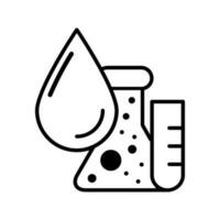 kemisk labb vektor ikoner. forskning illustration tecken. laboratorium och bioteknik symbol.