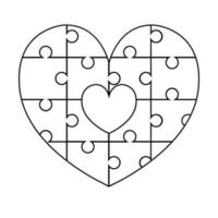 Puzzle Herz Symbol Vektor. st. Valentinstag Tag Illustration unterzeichnen. Liebe Symbol. vektor