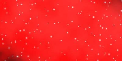 ljusröd vektorbakgrund med färgglada stjärnor lysande färgglad illustration med små och stora stjärnor mönster för nyårsannonsbroschyrer vektor