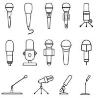 Mikrofon Symbol Vektor Satz. mic Illustration Zeichen Sammlung. Karaoke Symbol.